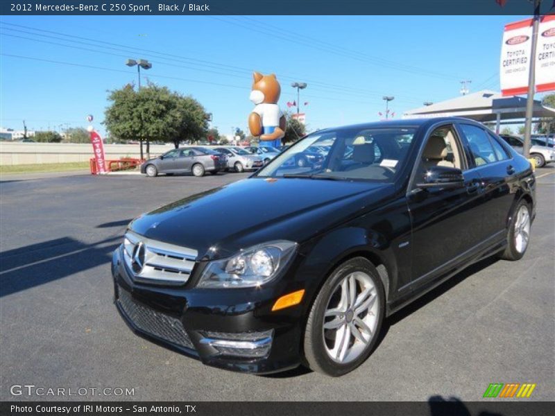 Black / Black 2012 Mercedes-Benz C 250 Sport