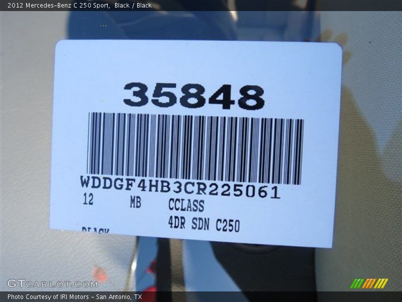 Black / Black 2012 Mercedes-Benz C 250 Sport