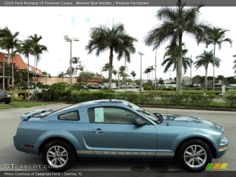 Windveil Blue Metallic / Medium Parchment 2005 Ford Mustang V6 Premium Coupe