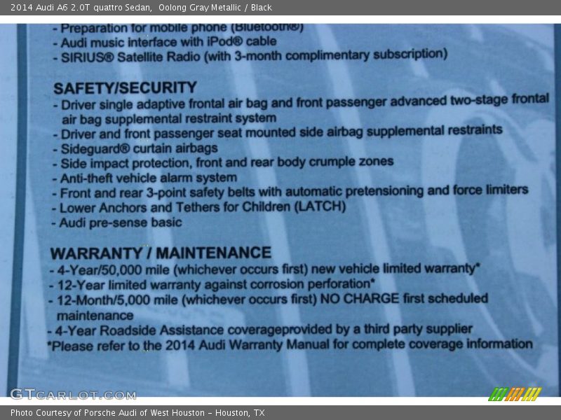 Oolong Gray Metallic / Black 2014 Audi A6 2.0T quattro Sedan