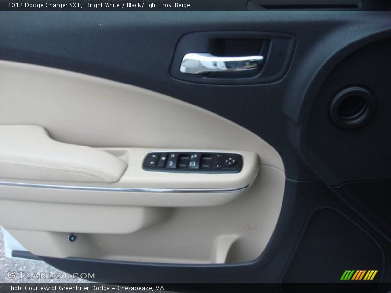 Bright White / Black/Light Frost Beige 2012 Dodge Charger SXT