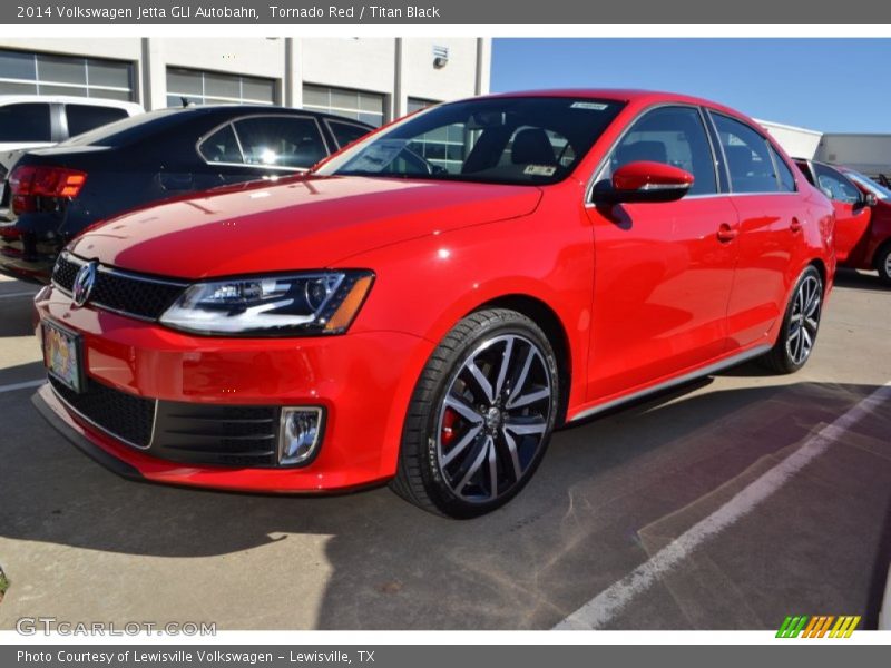 Tornado Red / Titan Black 2014 Volkswagen Jetta GLI Autobahn