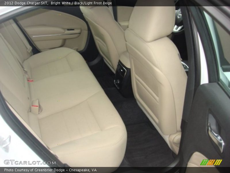 Bright White / Black/Light Frost Beige 2012 Dodge Charger SXT