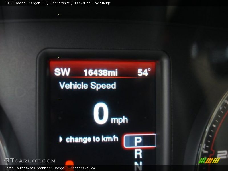 Bright White / Black/Light Frost Beige 2012 Dodge Charger SXT