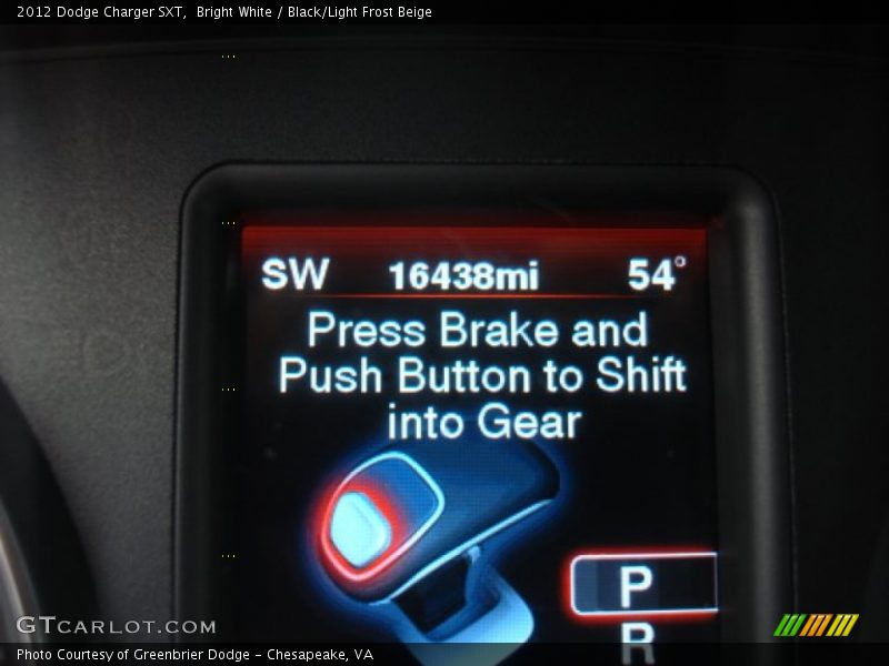 Bright White / Black/Light Frost Beige 2012 Dodge Charger SXT