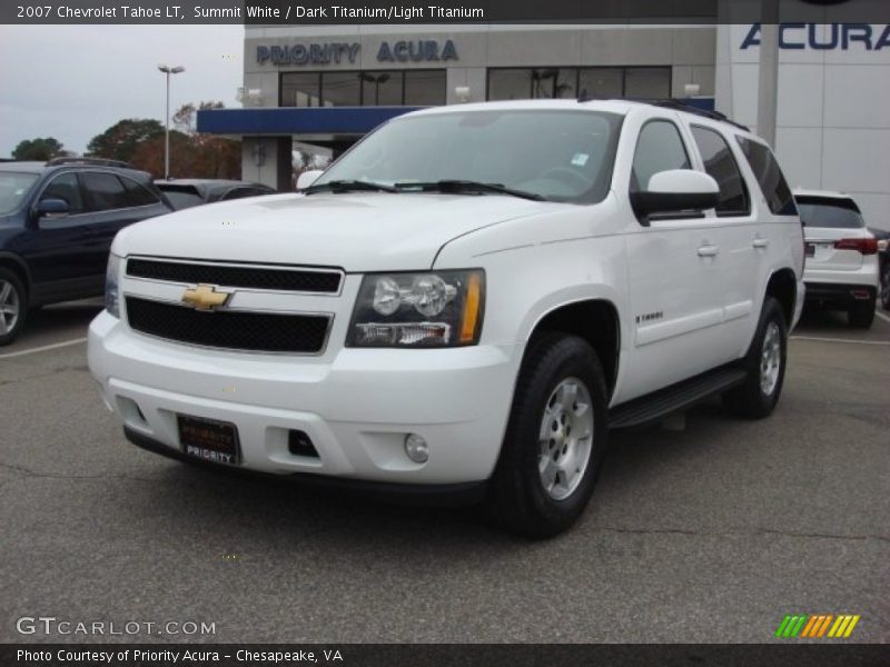 Summit White / Dark Titanium/Light Titanium 2007 Chevrolet Tahoe LT