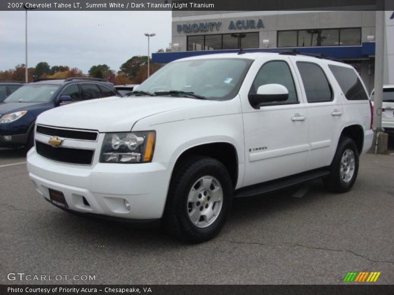 Summit White / Dark Titanium/Light Titanium 2007 Chevrolet Tahoe LT