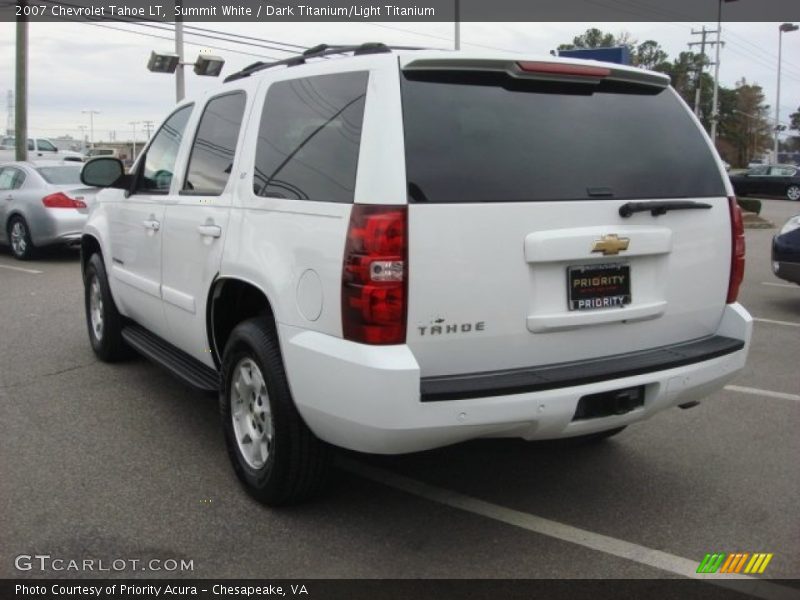 Summit White / Dark Titanium/Light Titanium 2007 Chevrolet Tahoe LT