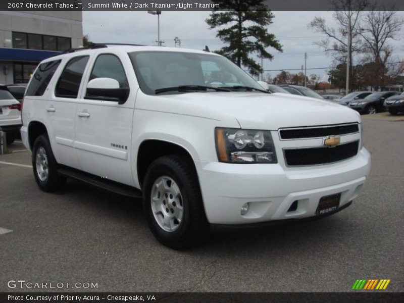Summit White / Dark Titanium/Light Titanium 2007 Chevrolet Tahoe LT