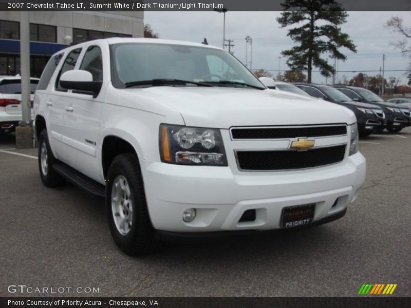 Summit White / Dark Titanium/Light Titanium 2007 Chevrolet Tahoe LT