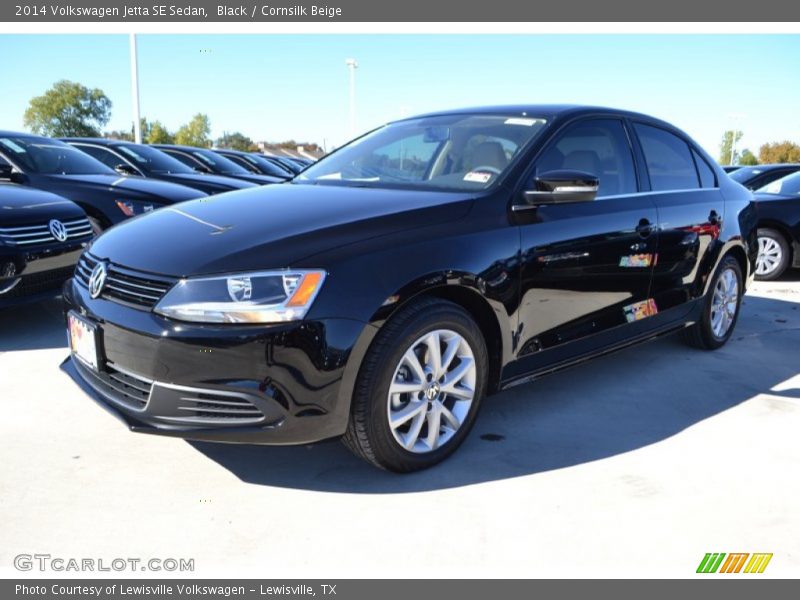 Black / Cornsilk Beige 2014 Volkswagen Jetta SE Sedan