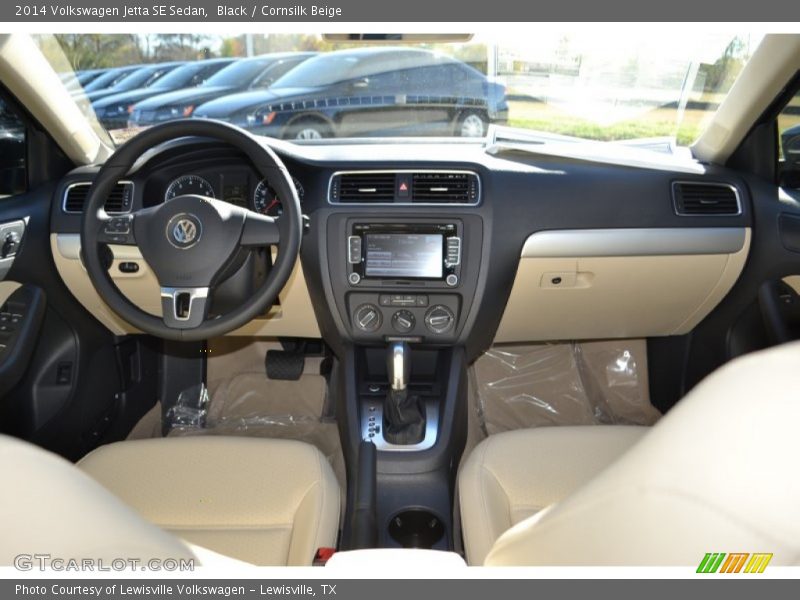 Black / Cornsilk Beige 2014 Volkswagen Jetta SE Sedan