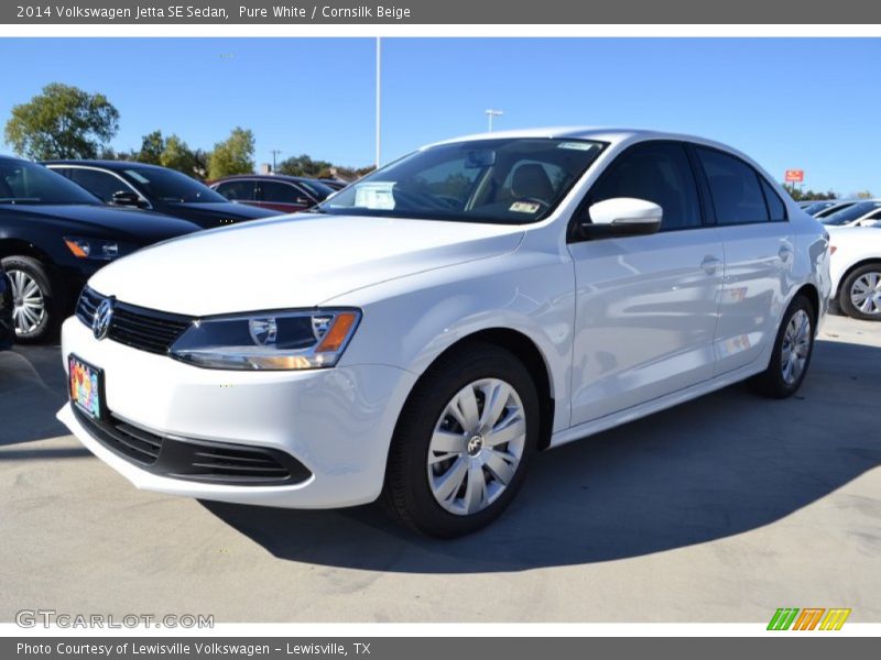 Pure White / Cornsilk Beige 2014 Volkswagen Jetta SE Sedan