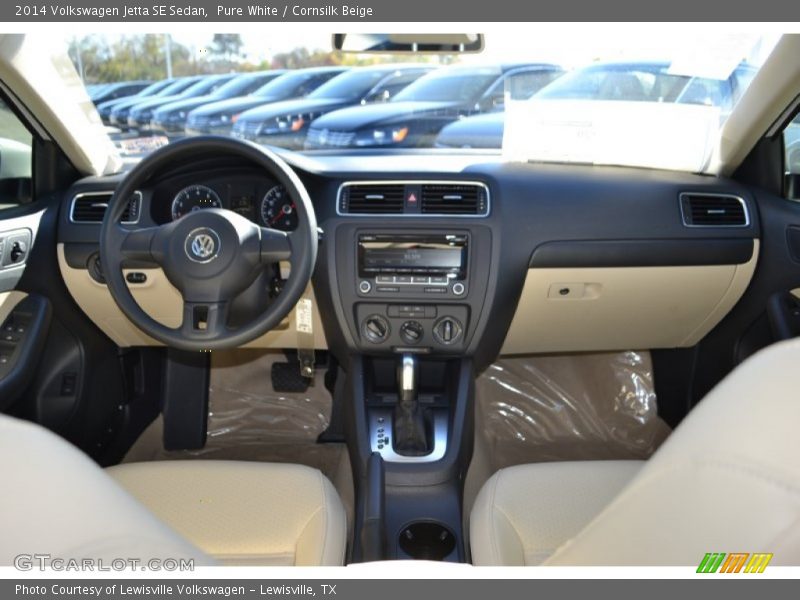 Pure White / Cornsilk Beige 2014 Volkswagen Jetta SE Sedan