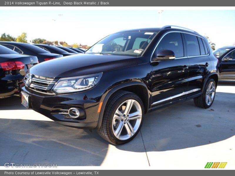 Deep Black Metallic / Black 2014 Volkswagen Tiguan R-Line