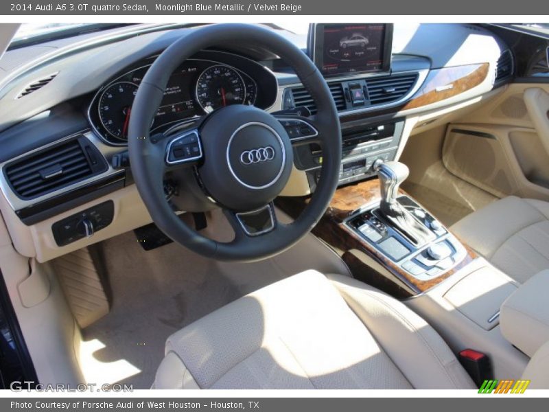 Moonlight Blue Metallic / Velvet Beige 2014 Audi A6 3.0T quattro Sedan