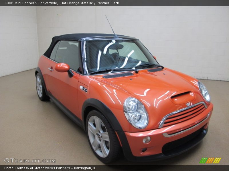 Hot Orange Metallic / Panther Black 2006 Mini Cooper S Convertible