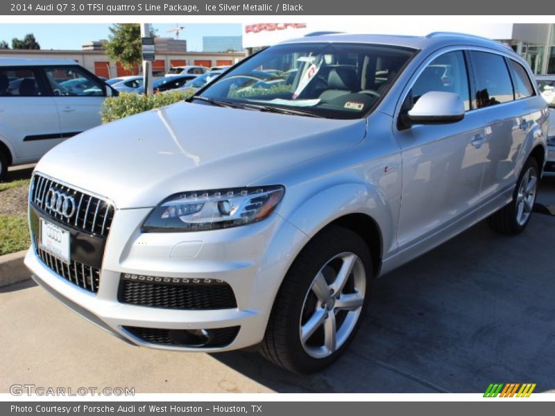 Ice Silver Metallic / Black 2014 Audi Q7 3.0 TFSI quattro S Line Package