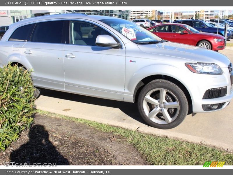 Ice Silver Metallic / Black 2014 Audi Q7 3.0 TFSI quattro S Line Package