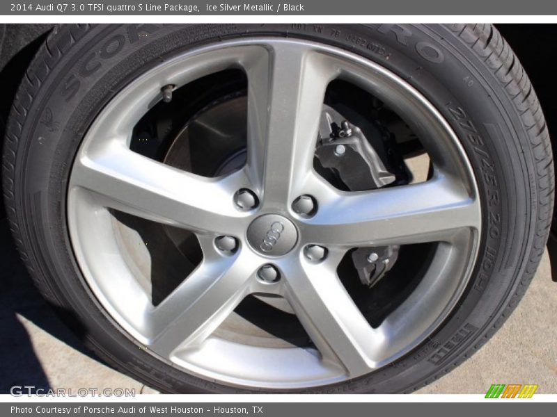 Ice Silver Metallic / Black 2014 Audi Q7 3.0 TFSI quattro S Line Package