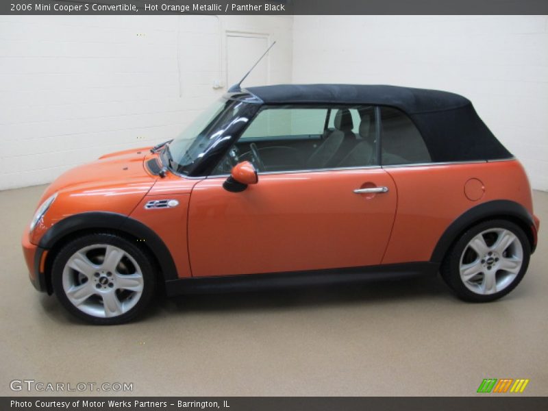 Hot Orange Metallic / Panther Black 2006 Mini Cooper S Convertible