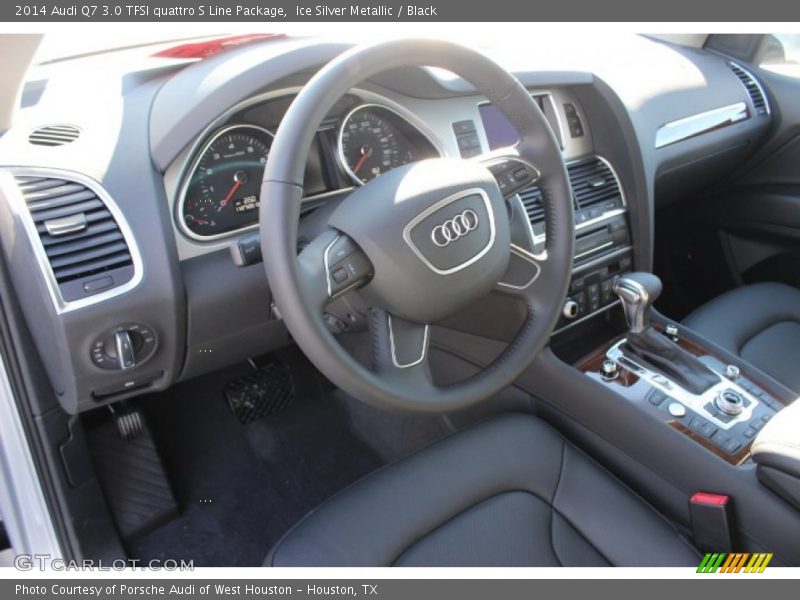 Ice Silver Metallic / Black 2014 Audi Q7 3.0 TFSI quattro S Line Package