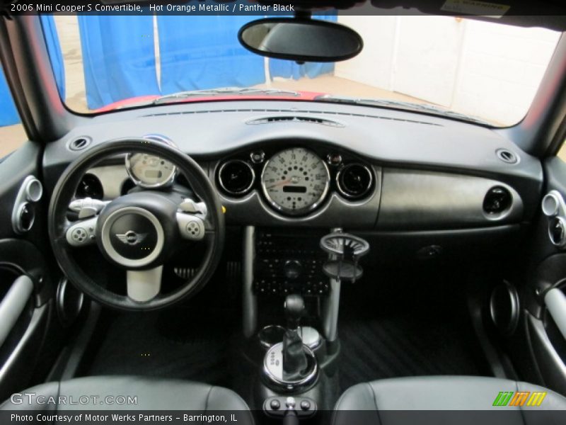 Hot Orange Metallic / Panther Black 2006 Mini Cooper S Convertible