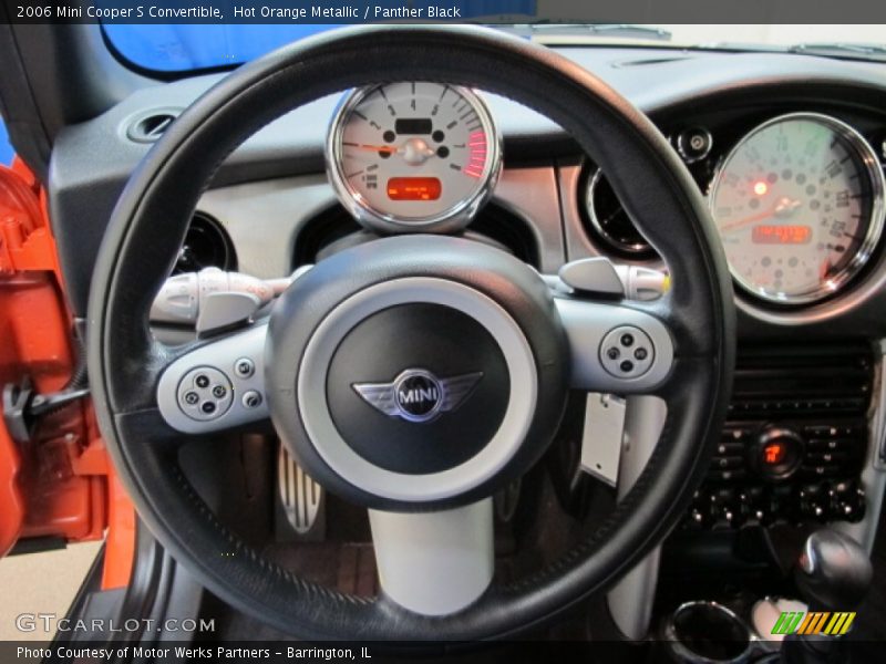 Hot Orange Metallic / Panther Black 2006 Mini Cooper S Convertible