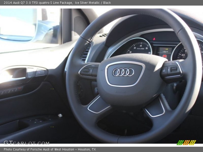 Ice Silver Metallic / Black 2014 Audi Q7 3.0 TFSI quattro S Line Package