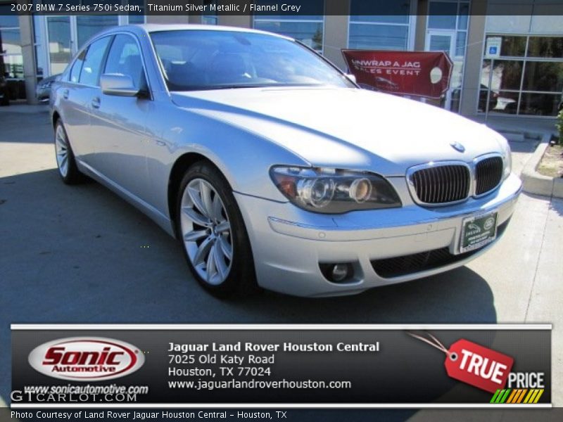 Titanium Silver Metallic / Flannel Grey 2007 BMW 7 Series 750i Sedan