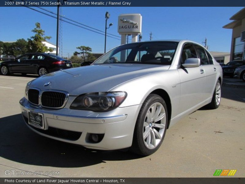 Titanium Silver Metallic / Flannel Grey 2007 BMW 7 Series 750i Sedan
