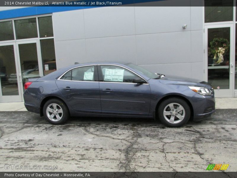 Atlantis Blue Metallic / Jet Black/Titanium 2014 Chevrolet Malibu LS
