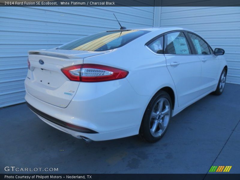White Platinum / Charcoal Black 2014 Ford Fusion SE EcoBoost