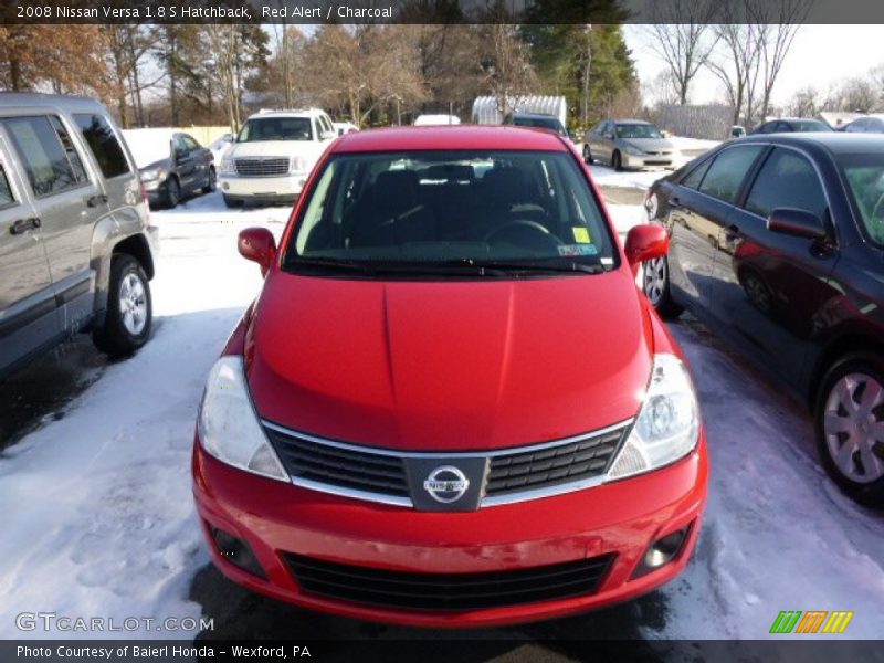 Red Alert / Charcoal 2008 Nissan Versa 1.8 S Hatchback