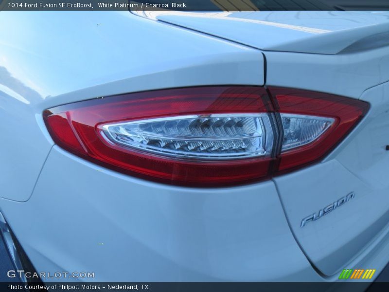 White Platinum / Charcoal Black 2014 Ford Fusion SE EcoBoost