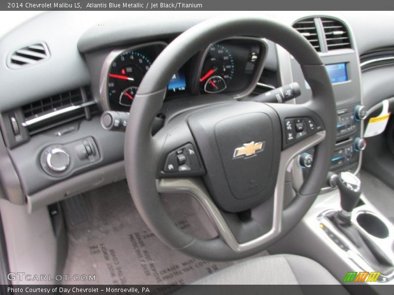 Atlantis Blue Metallic / Jet Black/Titanium 2014 Chevrolet Malibu LS