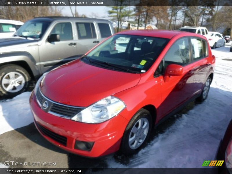 Red Alert / Charcoal 2008 Nissan Versa 1.8 S Hatchback