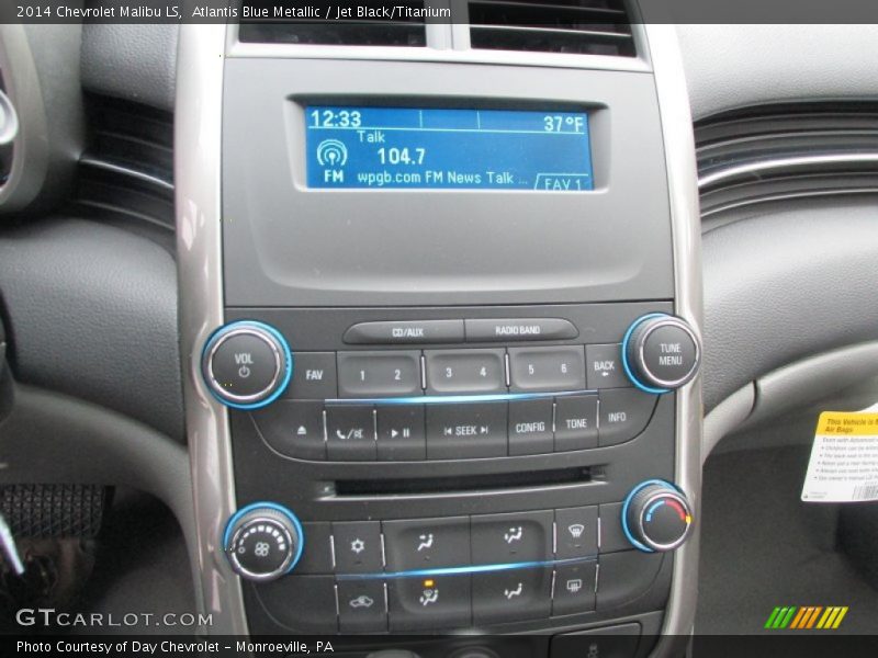 Atlantis Blue Metallic / Jet Black/Titanium 2014 Chevrolet Malibu LS