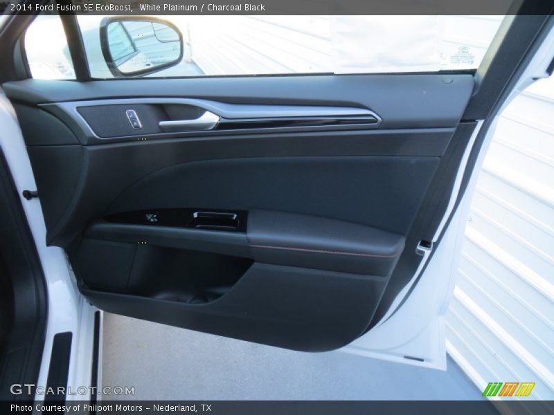 White Platinum / Charcoal Black 2014 Ford Fusion SE EcoBoost