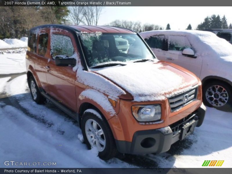 Tangerine Orange Metallic / Black/Titanium 2007 Honda Element EX AWD