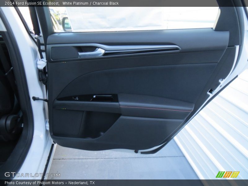 White Platinum / Charcoal Black 2014 Ford Fusion SE EcoBoost