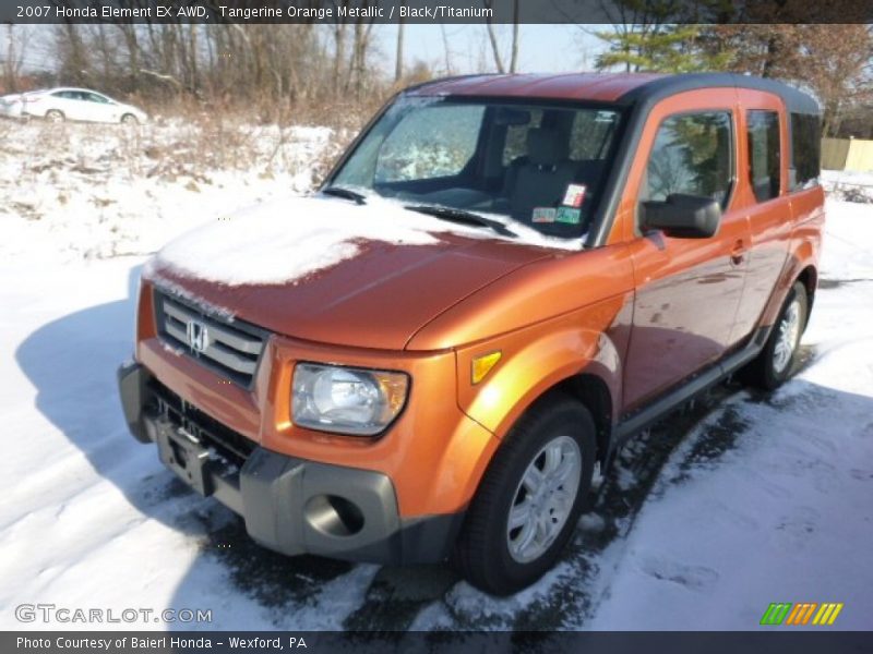 Tangerine Orange Metallic / Black/Titanium 2007 Honda Element EX AWD