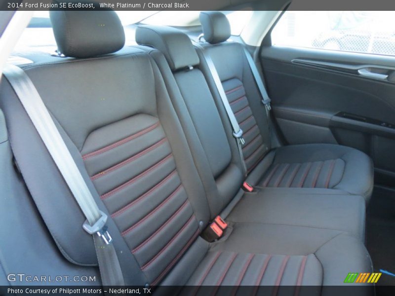 White Platinum / Charcoal Black 2014 Ford Fusion SE EcoBoost