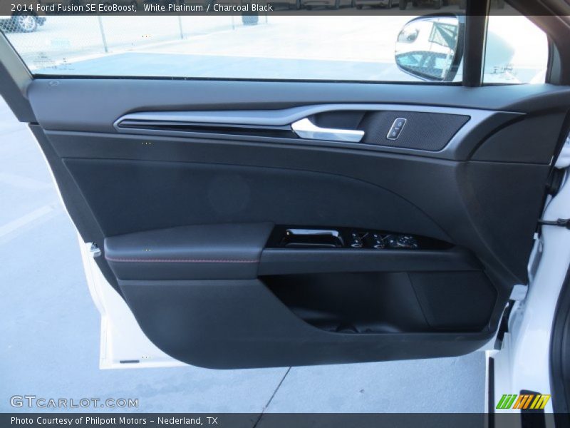 White Platinum / Charcoal Black 2014 Ford Fusion SE EcoBoost