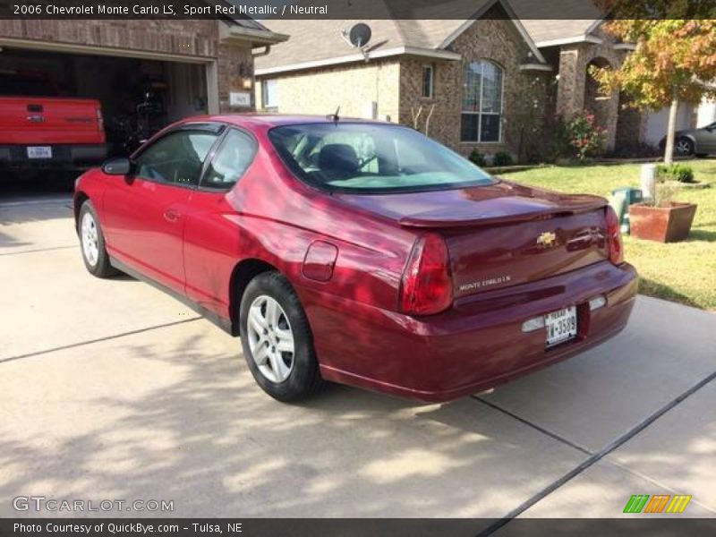 Sport Red Metallic / Neutral 2006 Chevrolet Monte Carlo LS