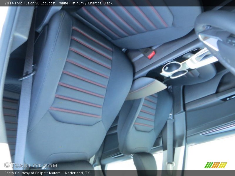 White Platinum / Charcoal Black 2014 Ford Fusion SE EcoBoost