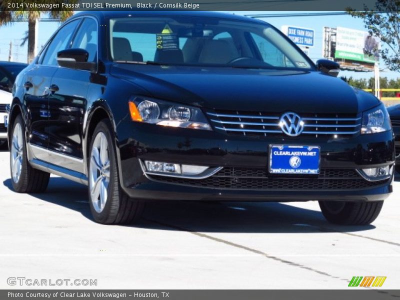 Black / Cornsilk Beige 2014 Volkswagen Passat TDI SEL Premium