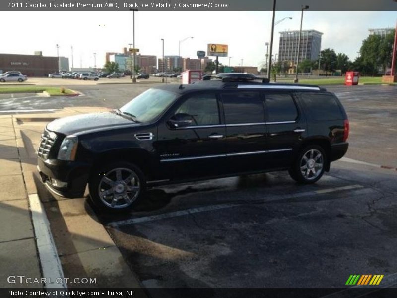 Black Ice Metallic / Cashmere/Cocoa 2011 Cadillac Escalade Premium AWD