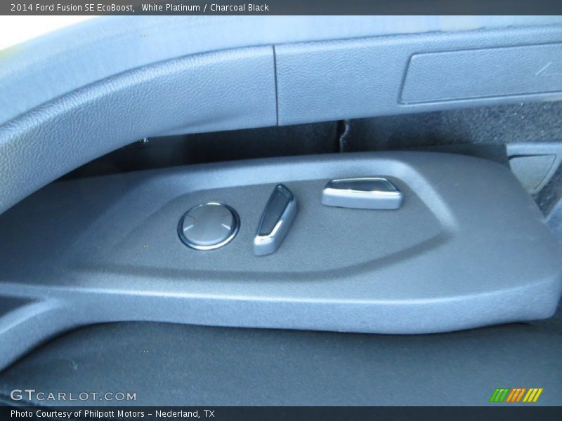 White Platinum / Charcoal Black 2014 Ford Fusion SE EcoBoost