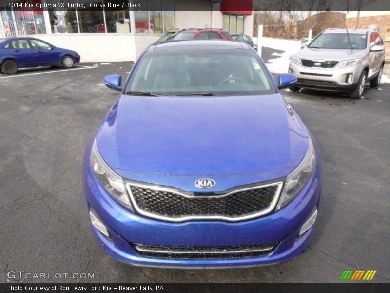 Corsa Blue / Black 2014 Kia Optima SX Turbo
